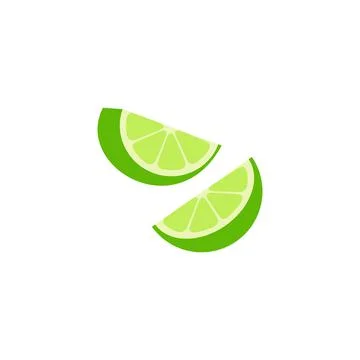 Lime cut pieces vector illustration isolated on white background Stock Illustration