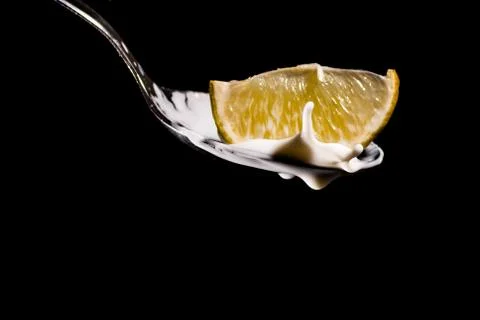 Lime on dipper Stock Photos