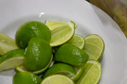 Lime on the disk Stock Photos