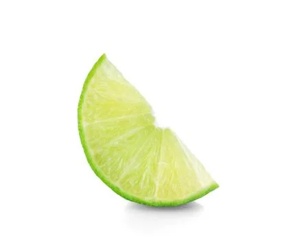 Lime. Fresh fruit with leaf isolated on white background. Stock Photos
