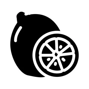 Lime fruit glyph icon vector illustration Stock Illustration