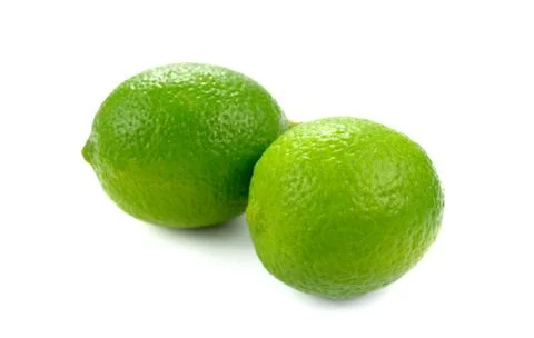 Lime fruit isolated on white background Stock Photos