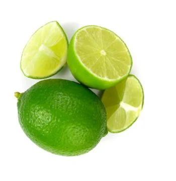 Lime fruit isolated on white background Stock Photos