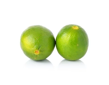 Lime fruit isolated on white background Stock Photos