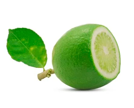 Lime fruit isolated on white background Stock Photos