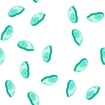 Lime fruit isometric icon seamless pattern Stockillustratie