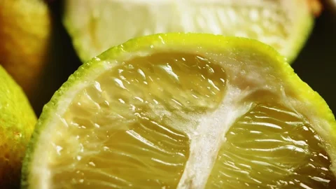 Lime fruit macro close up rotating camera motion stock footage Stock Footage 328507255