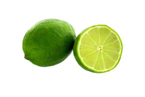 Lime fruit  on white Stock Photos