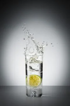 Lime in a glass Stock Photos