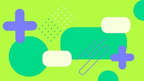 Lime Green Abstract Graphic Composition Background Stock Illustration