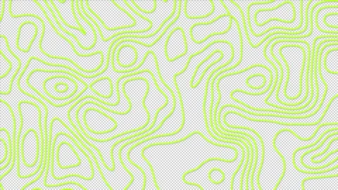 Lime green abstract pattern with animation of morphing line as topographic map Stock Footage 243416119