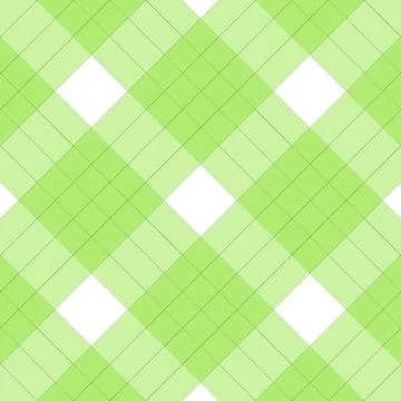Lime green and white checkered pattern fabric texture background 库存插图