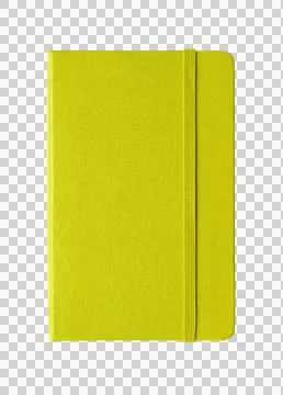 Lime green closed notebook isolated on white Stock Photos
