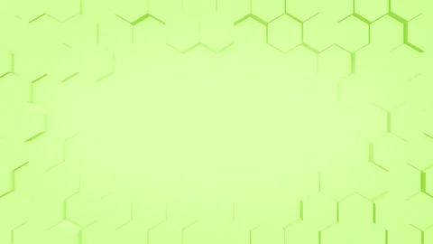 Lime green color 3d hexagonal shapes slowly moving geometrical background  Stock Footage 302560100