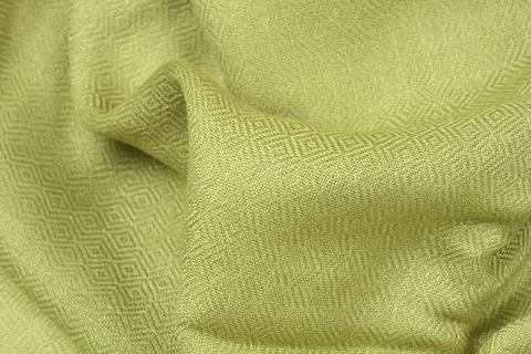 Lime green diamond pattern fabric Stock Photos