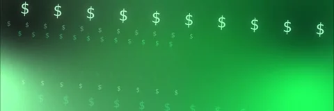 Lime green dollar symbols background template animation Stock Footage 340557653