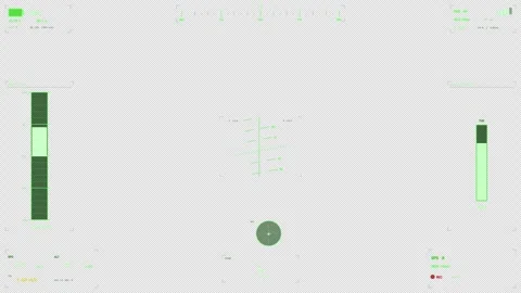 Lime Green Drone Flight HUD Interface Element Stock Footage 334752976