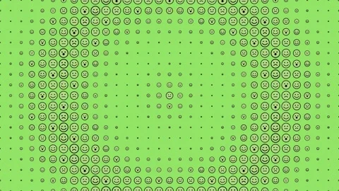 Lime Green Glowing Halftone Circle Pulse Motion Loop Stock Footage 344773377