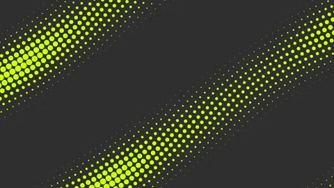 Lime Green Halftone Dot Pattern Moving Diagonally on Dark Background Retro Pop Stockbeeldmateriaal 348207101