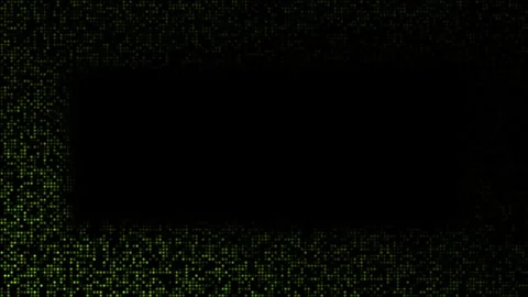 Lime green hi-tech circular dots half tone futuristic dark loop able background Stock Footage 306585754