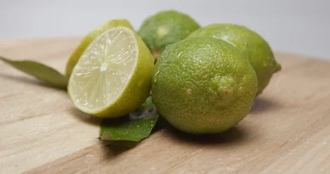 Lime green lemon rotating studio close-up 스톡 동영상 101476917