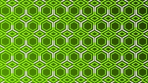 Lime green lines moving over hexagonal pattern lime green color background Stock Footage 271158254