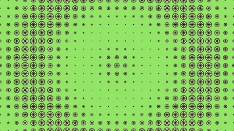 Lime Green Pop Art Halftone Circle Wave Stock Footage 342584370