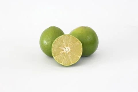 Lime green on a white background. 스톡 사진