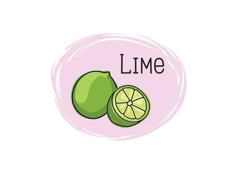 Lime icon. Half and full lime slice green illustration lemon isolated half fr Illustrazione stock