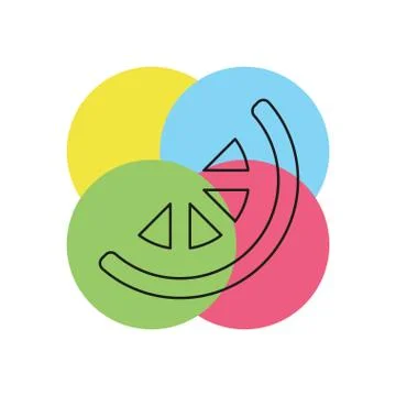 Lime icon, lemon slice, fresh healthy fruit Illustrazione stock