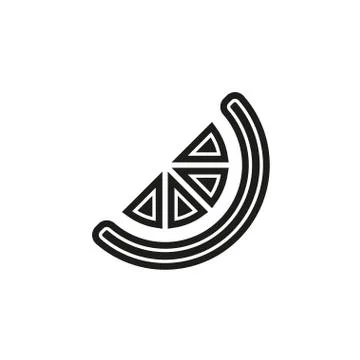 Lime icon, lemon slice, fresh healthy fruit Stock Illustration
