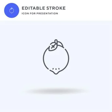 Lime icon vector, filled flat sign, solid pictogram isolated on white, logo Stock Illustration