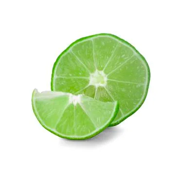 Lime isolated on white background - Image Stock Photos