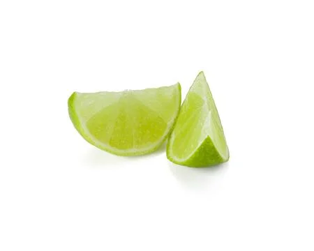 Lime isolated on white background. Lemon fruit Clipping Path. Stock Photos