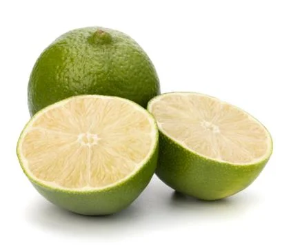 Lime isolated on white background Stock Photos