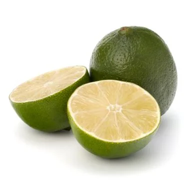 Lime isolated on white background Stock Photos