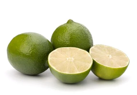 Lime isolated on white background Stock Photos