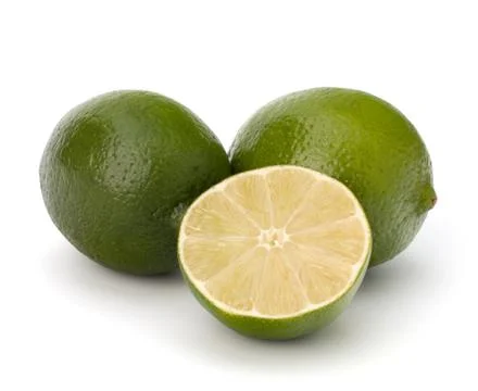 Lime isolated on white background Stock Photos