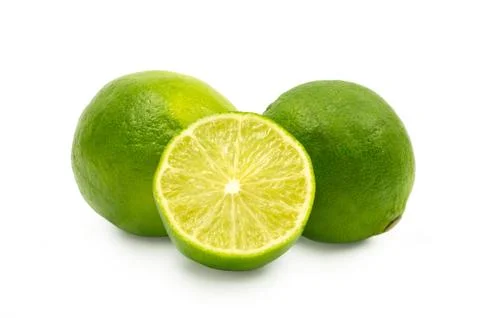 Lime isolated on white background Stock Photos