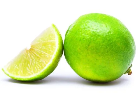 Lime isolated on white background Stock Photos