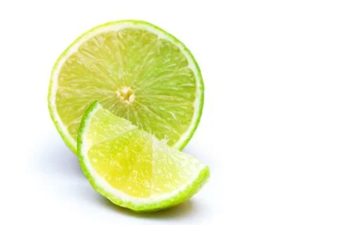 Lime isolated on white background Stock Photos