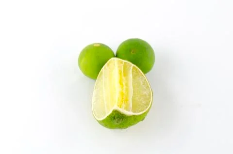 Lime isolated on white background Stock Photos
