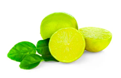 Lime isolated on white background Stock Photos