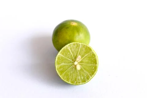 Lime isolated on white background Stock Photos