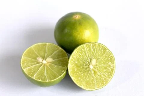 Lime isolated on white background Stock Photos
