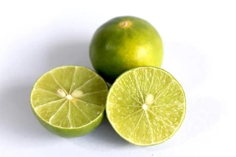 Lime isolated on white background Stock Photos