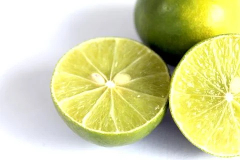 Lime isolated on white background Stock Photos
