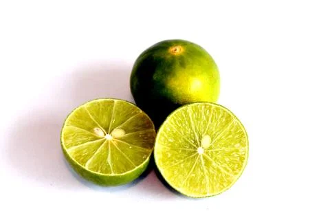 Lime isolated on white background Stock Photos