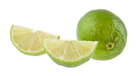 Lime isolated on white background Stock Photos
