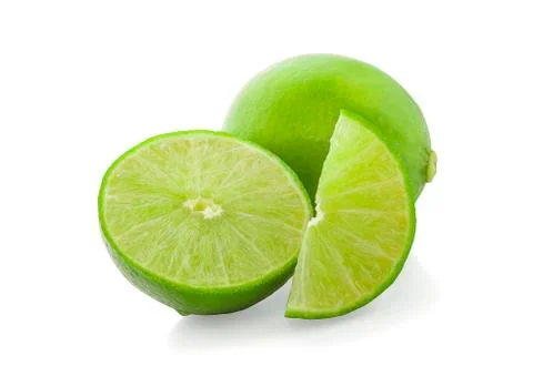 Lime isolated on white background Stock Photos